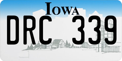 IA license plate DRC339