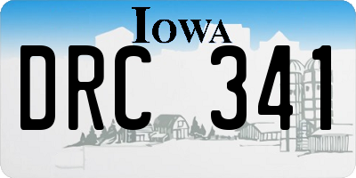 IA license plate DRC341