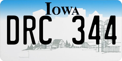 IA license plate DRC344