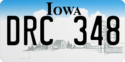 IA license plate DRC348