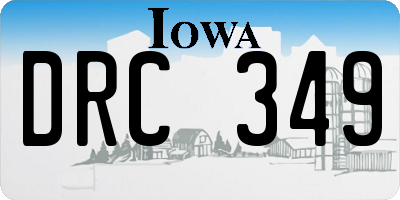 IA license plate DRC349