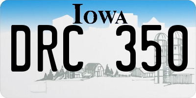 IA license plate DRC350