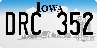 IA license plate DRC352