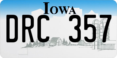 IA license plate DRC357