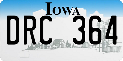 IA license plate DRC364