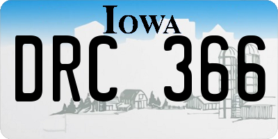 IA license plate DRC366