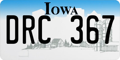 IA license plate DRC367