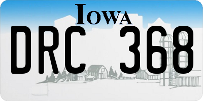IA license plate DRC368
