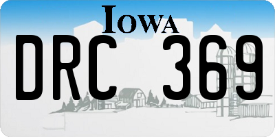 IA license plate DRC369