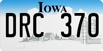 IA license plate DRC370