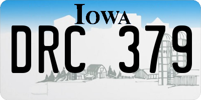 IA license plate DRC379