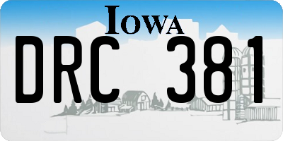 IA license plate DRC381