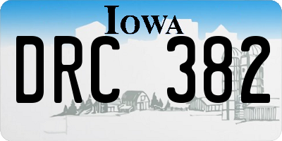 IA license plate DRC382