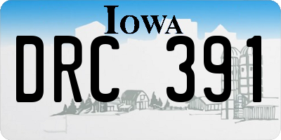 IA license plate DRC391