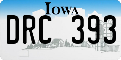 IA license plate DRC393