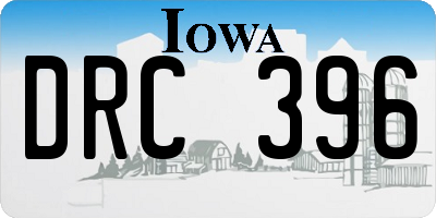 IA license plate DRC396