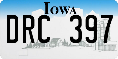 IA license plate DRC397