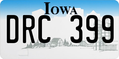 IA license plate DRC399