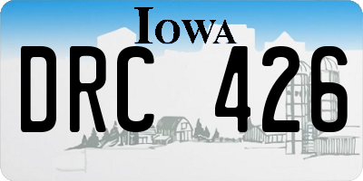 IA license plate DRC426