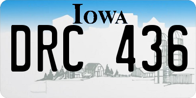 IA license plate DRC436