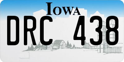 IA license plate DRC438