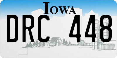 IA license plate DRC448