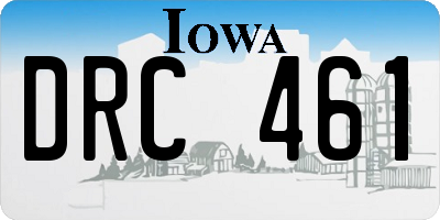 IA license plate DRC461