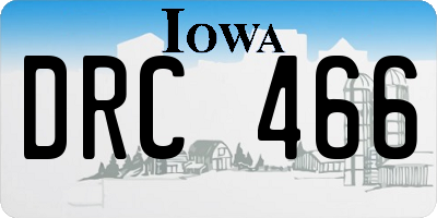 IA license plate DRC466