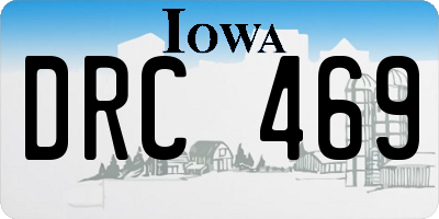 IA license plate DRC469