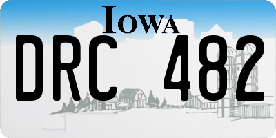 IA license plate DRC482