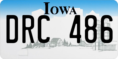 IA license plate DRC486
