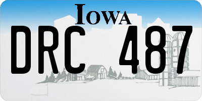 IA license plate DRC487