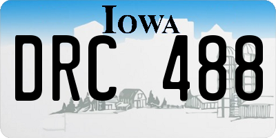 IA license plate DRC488