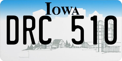 IA license plate DRC510