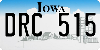 IA license plate DRC515