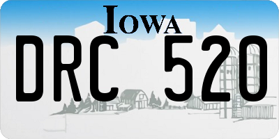 IA license plate DRC520