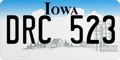 IA license plate DRC523