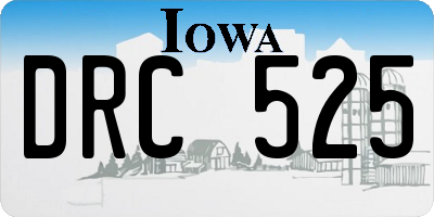 IA license plate DRC525