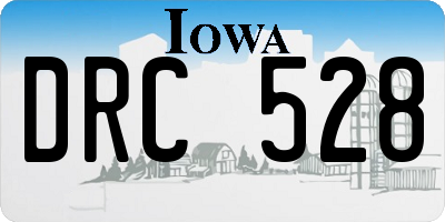 IA license plate DRC528