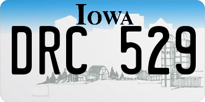 IA license plate DRC529