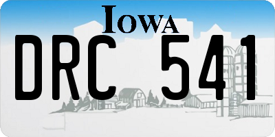 IA license plate DRC541