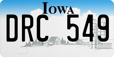 IA license plate DRC549