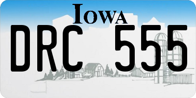 IA license plate DRC555