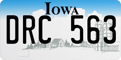 IA license plate DRC563