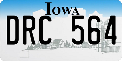 IA license plate DRC564