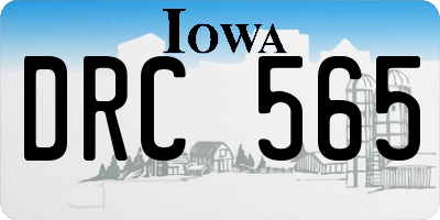 IA license plate DRC565
