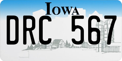 IA license plate DRC567