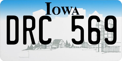 IA license plate DRC569