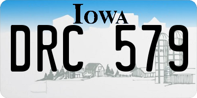 IA license plate DRC579