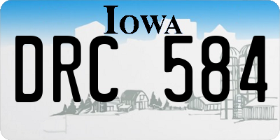 IA license plate DRC584